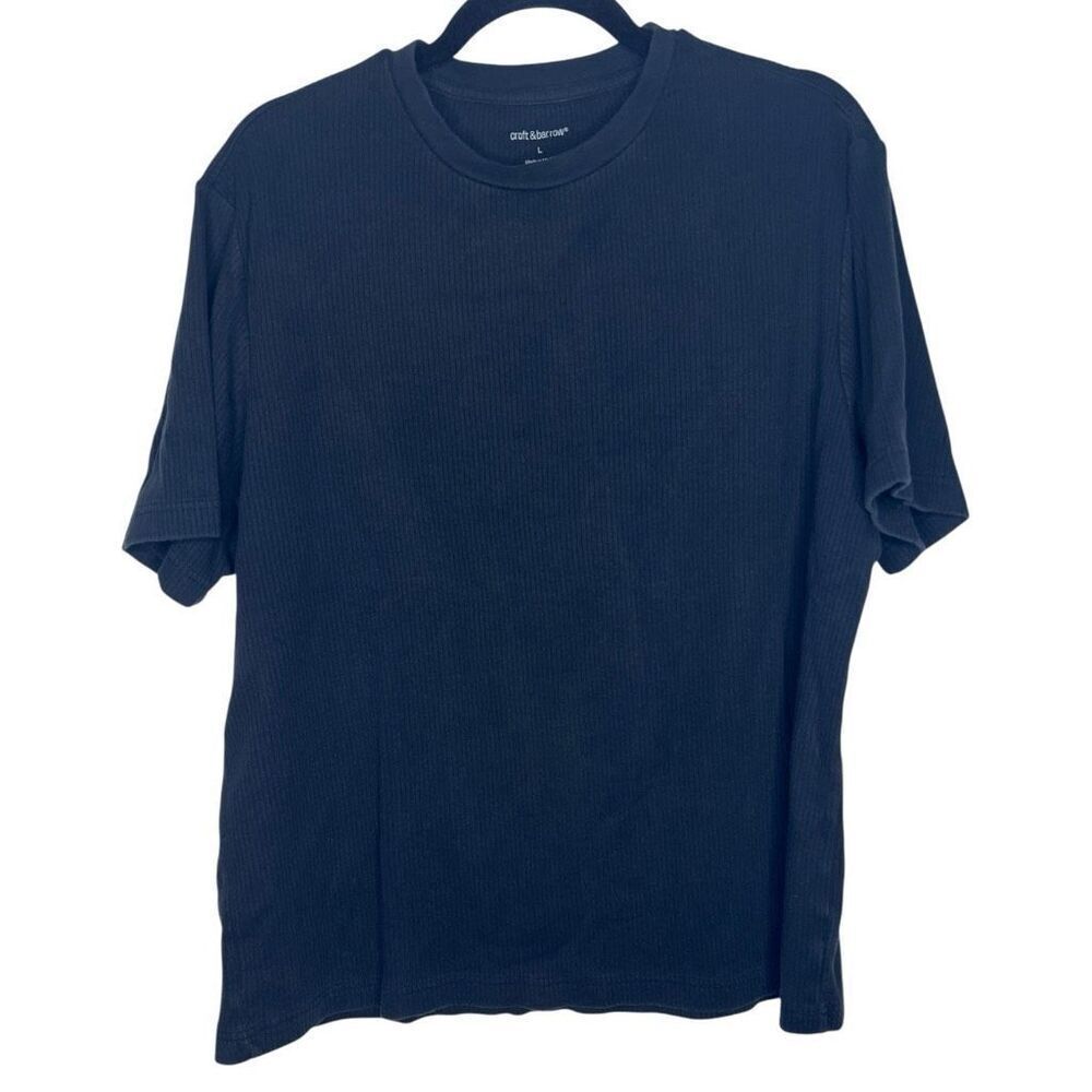 Croft & Barrow Men's Ribbed Cotton T-Shirt Black Size Large‎